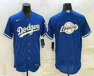 Men%27s Los Angeles Dodgers Big Logo Blue Flex Base Stitched Jersey->los angeles dodgers->MLB Jersey